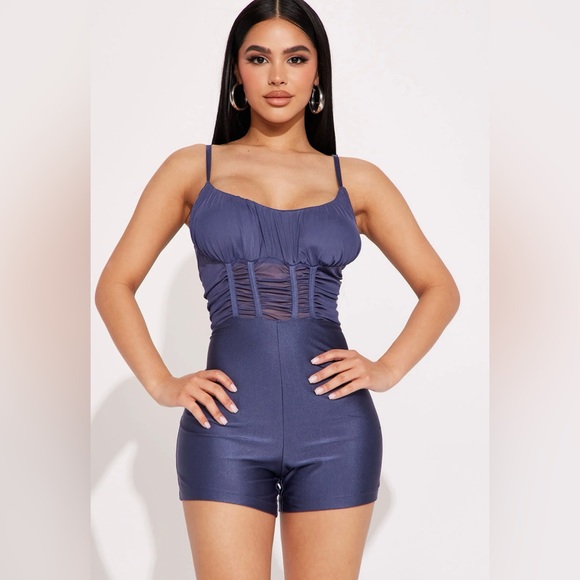 Fashinova Cute💙Ruched Romper! NEW without tags! Still in plastic wrapping. - Picture 8 of 10